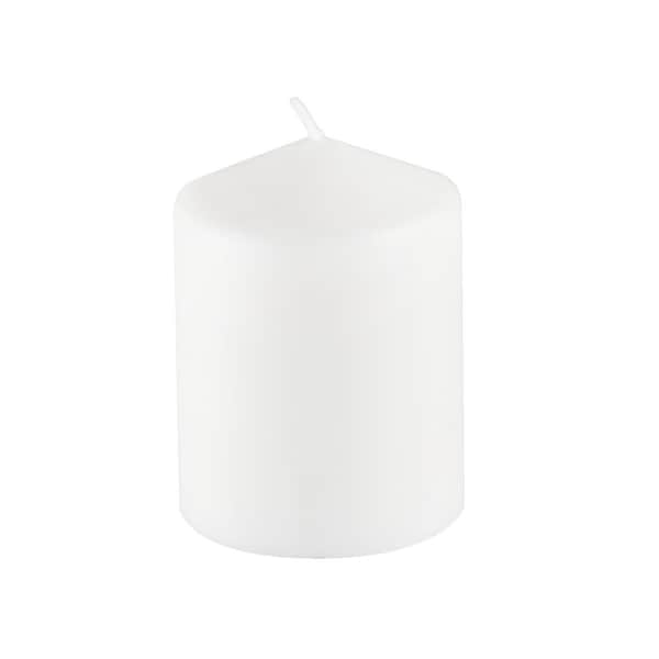 Jeco Jeco CPZ-3P34W 3 x 4 in. Pressed & Over-Dipped Pillar Candles; White - Pack of 3 - CPZ-3P34W