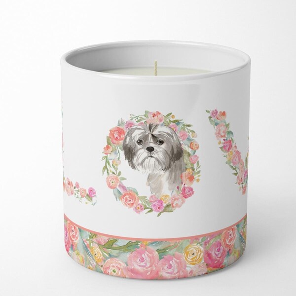Carolines Treasures 3.75 x 3.25 in. Unisex Shih Tzu No.2 Love 10 oz Decorative Soy Candle - WDK4620CDL