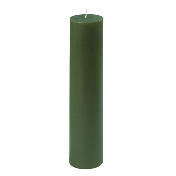 Jeco 2 x 9 in. Hunter Green Pillar Candle, 12PK - CPZ-2912