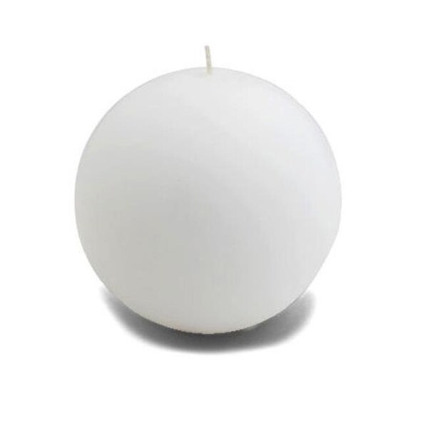 Zest Candle Zest Candle CBC-401 4 in. White Citronella Ball Candles -2pc-Box - CBC-401