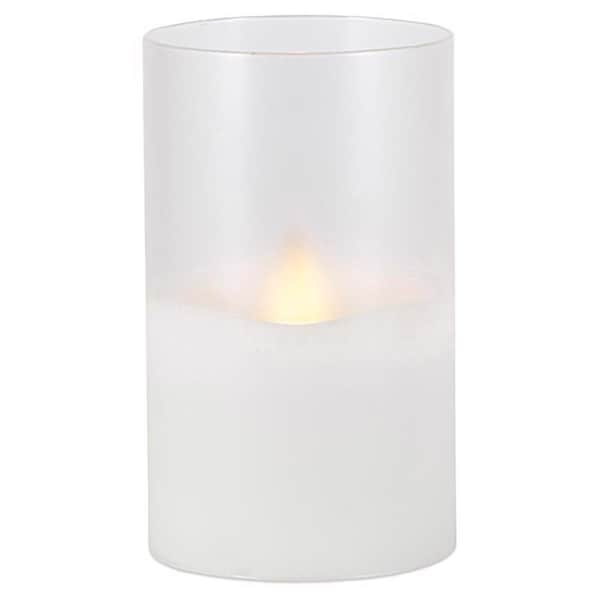 L & L Everlasting Glow White No Scent Scent Flameless Hand Poured Candle - 45604