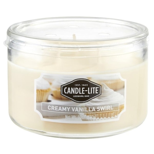 Candle-Lite Scented Candle, Creamy Vanilla Swirl Fragrance, Ivory Candle - 1879553