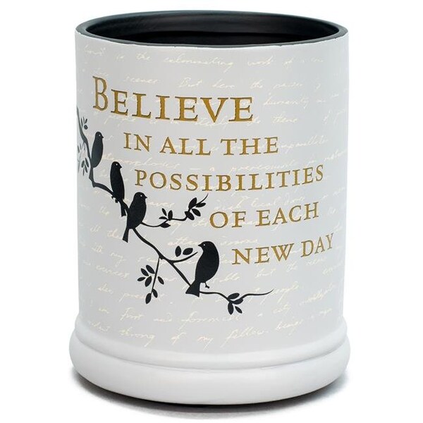 Dicksons Dicksons JW07BL Believe in All the Possibilites Candle Jar Warmer - JW07BL