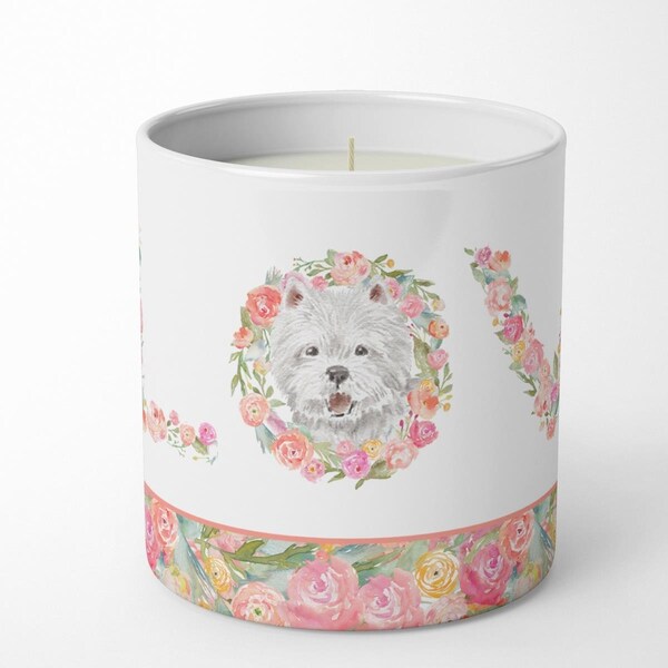 Carolines Treasures 3.75 x 3.25 in. Unisex Westie No.2 Love 10 oz Decorative Soy Candle - WDK4516CDL