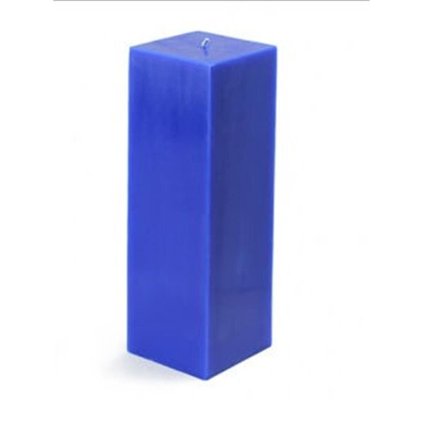 Zest Candle CPZ-160-12 3 x 9 in. Blue Square Pillar Candle, 12PK - CPZ-160_12