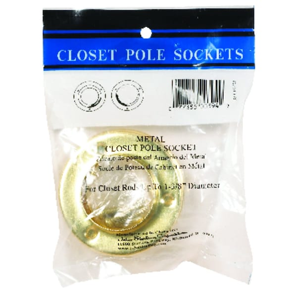 John Sterling Pro 1-3/8 in. L X 1-3/8 in. D Brass Steel Rod Socket - RP-0039-325