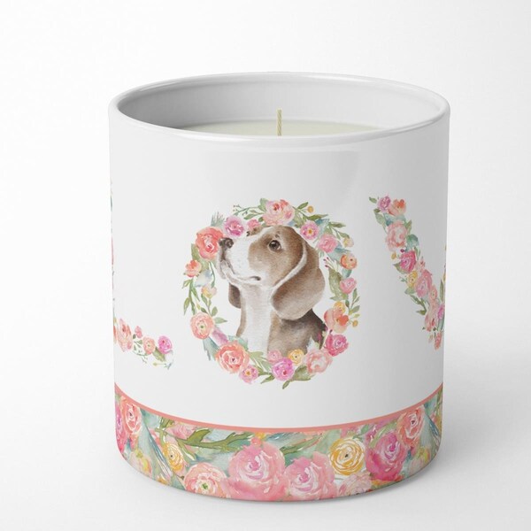 Carolines Treasures 3.75 x 3.25 in. Unisex Beagle No.5 Love 10 oz Decorative Soy Candle - WDK4329CDL