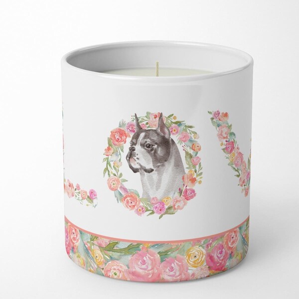 Carolines Treasures 3.75 x 3.25 in. Unisex Boxer No.4 Love 10 oz Decorative Soy Candle - WDK4342CDL