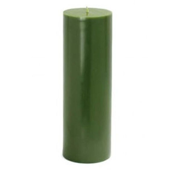 Zest Candle CPZ-101-12 3 x 9 in. Hunter Green Pillar Candles, 12PK - CPZ-101_12