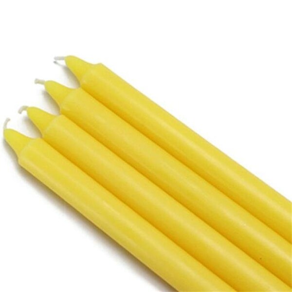 Jeco Jeco CEZ-094 10 in. Straight Taper Candles; Yellow - 12 Piece - CEZ-094