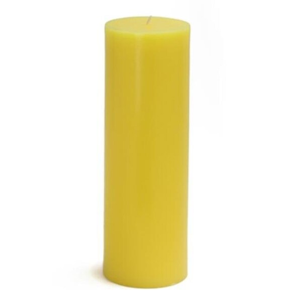 Jeco Jeco CPZ-096 3 x 9 in. Pillar Candle; Yellow - CPZ-096
