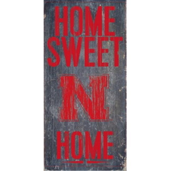 Fan Creations Nebraska Cornhuskers Wood Sign - Home Sweet Home 6"x12" - 7846004814