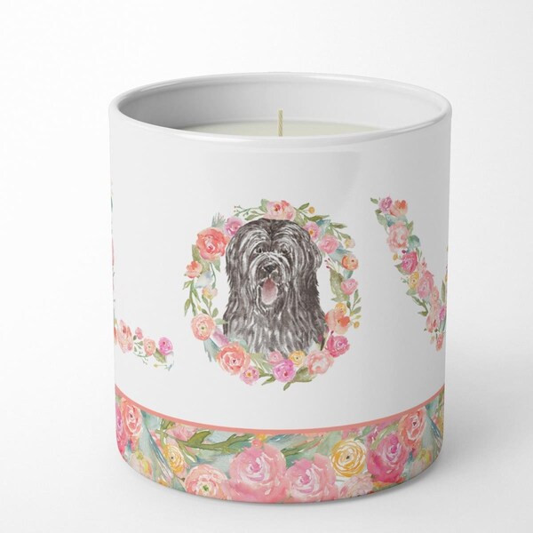 Carolines Treasures 3.75 x 3.25 in. Unisex Briard No.6 Love 10 oz Decorative Soy Candle - WDK4350CDL