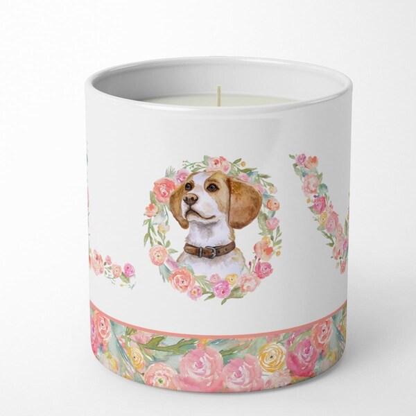 Carolines Treasures 3.75 x 3.25 in. Unisex Beagle No.3 Love 10 oz Decorative Soy Candle - WDK4540CDL