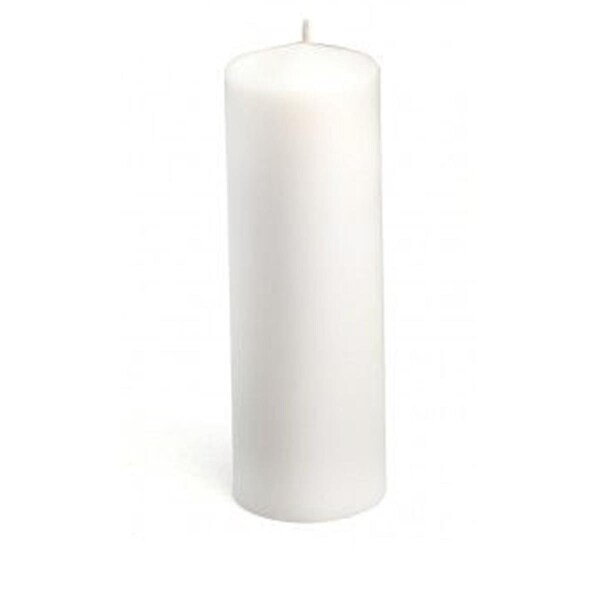 Zest Candle CPZ-047-12 3 x 9 in. White Pillar Candles, 12PK - CPZ-047_12