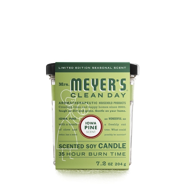 Mrs. Myers Clean Day Mrs. Meyer's Clean Day White Iowa Pine Scent Soy Candle 7.2 oz - 11376
