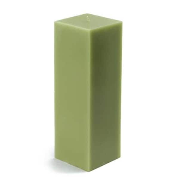 Jeco Jeco CPZ-157 3 x 9 in. Sage Square Pillar Candle; Green - CPZ-157