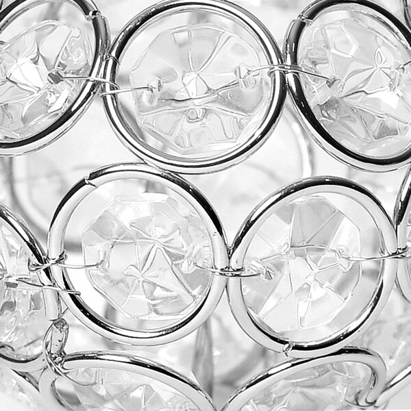 Elegant Designs Elipse Crystal and Chrome 3 Inch Circular Candle Holder - HG1004-CHR