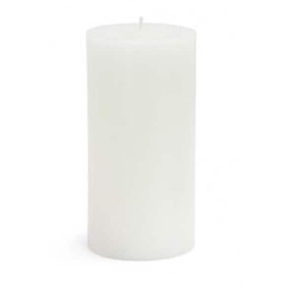 Zest Candle Zest Candle CPZ-082-12 3 x 6 in. White Pillar Candles-12pcs-Case - Bulk - CPZ-082_12
