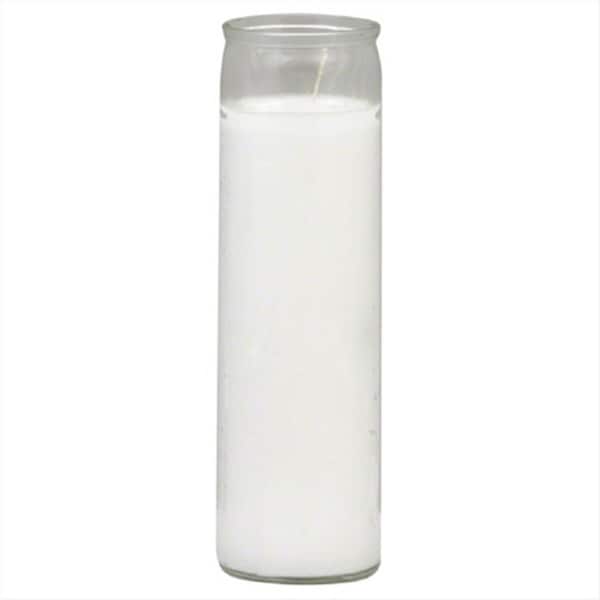 St Jude CANDLE CLEAR GLASS WHITE-1 EA -, 12PK - 232290