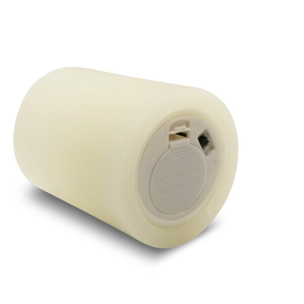 L & L Matchless Darice Ivory Vanilla Honey Scent Pillar Flameless Flickering Candle - 40457