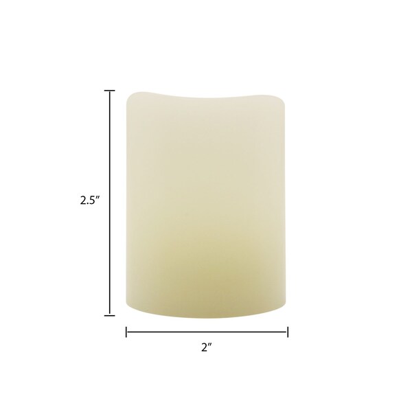 L & L Matchless Darice Ivory Vanilla Honey Scent Pillar Flameless Flickering Candle - 40457