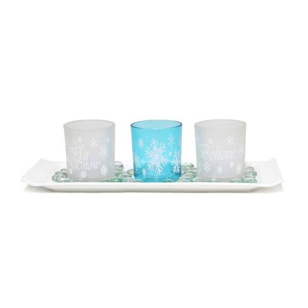 Stockage Supreme Winter Wonderland Candle Set of 3 No 44, Blue Frost - ST3360938