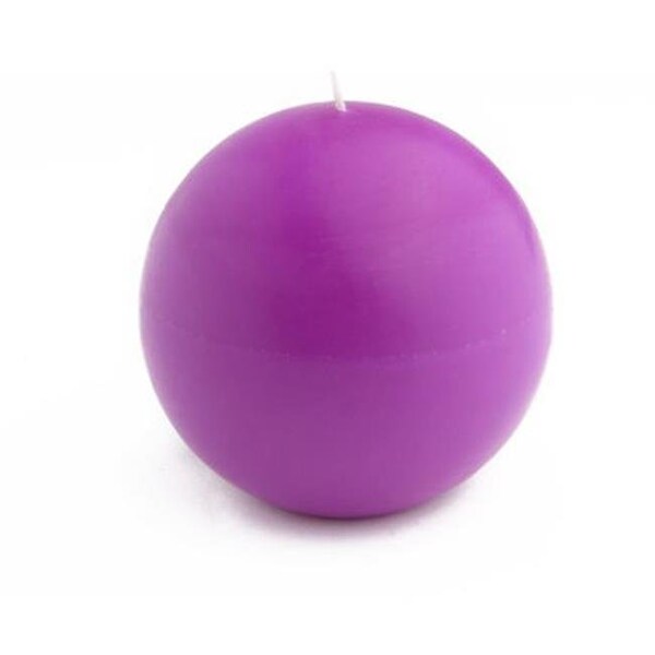 Zest Candle Zest Candle CBZ-034 4 in. Purple Ball Candles -2pc-Box - CBZ-034