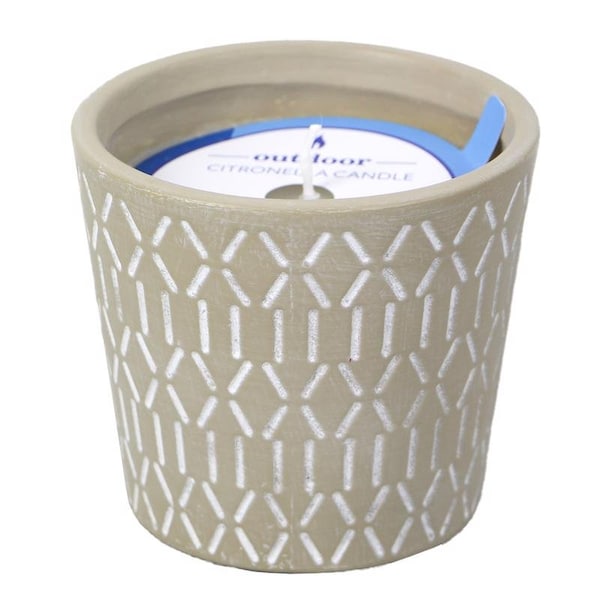 Outdoozue Outdoozie Assorted Ceramic 4 in. H Zander Dash Citronella Candle - CC00305N-4XQ