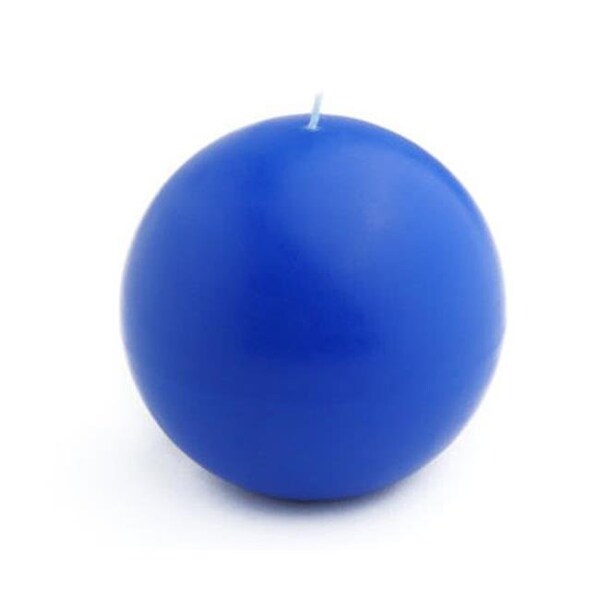 Zest Candle Zest Candle CBZ-031 4 in. Blue Ball Candles -2pc-Box - CBZ-031