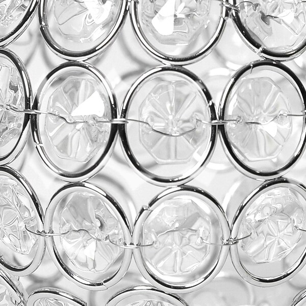 Elegant Designs Elipse Crystal and Chrome 4.25 Inch Circular Candle Holder - HG1006-CHR