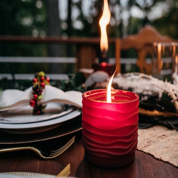 Lamplight TIKI Assorted Lavish Woodland Scent Frosted Votive Candle 9 oz - 1417043