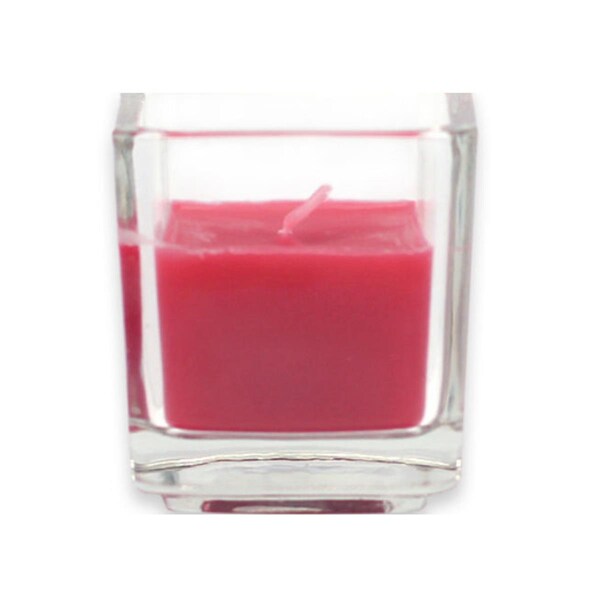 Zest Candle Red Square Glass Votive Candles, 12PK - CVZ-034