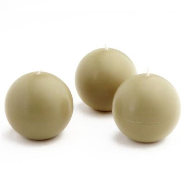 Jeco Jeco CBZ-021 3 in. Ball Candles; Sage Green - 6 Piece per Box - CBZ-021