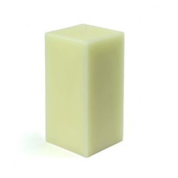 Zest Candle Zest Candle CPZ-152-12 3 x 9 in. Ivory Square Pillar Candle -12pcs-Case - Bulk - CPZ-152_12