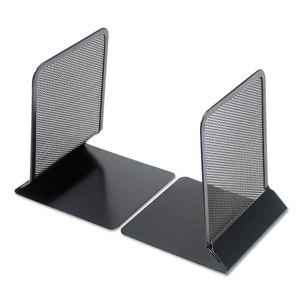 Universal Metal Mesh Bookends, 5 3/8 x 6 3/4, Black, PR - UNV20025