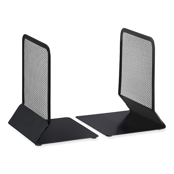 Universal Metal Mesh Bookends, 5 3/8 x 6 3/4, Black, PR - UNV20025