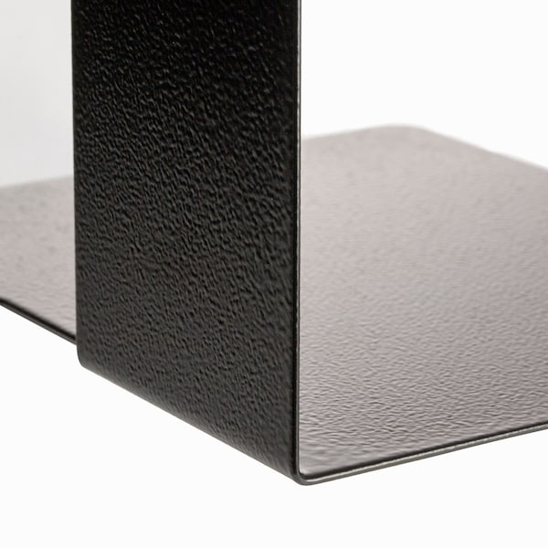 Officemate Heavy Duty Bookends, Nonskid, 8 x 8 x 10, Steel, Black, PR - 93142