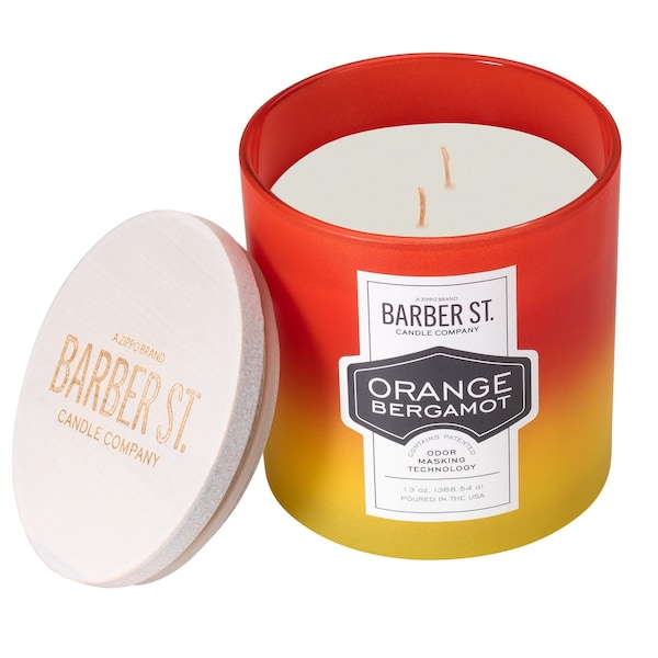 Zippo Barber Street Orange Bergamot Odor Masking Candle - 71001
