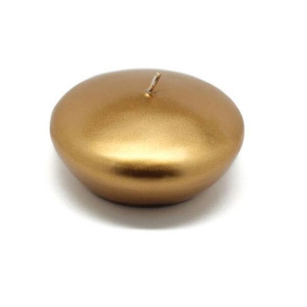 Zest Candle Zest Candle CFZ-100 3 in. Metallic Bronze Gold Floating Candles -12pc-Box - CFZ-100