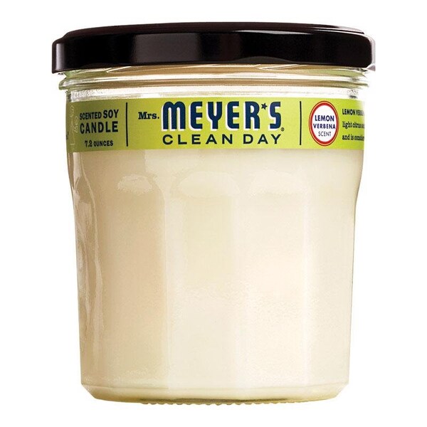 Scrubbing Bubbles Mrs. Meyer's Clean Day Ivory Lemon Verbena Scent Soy Air Freshener Candle 7.2 oz - 42116