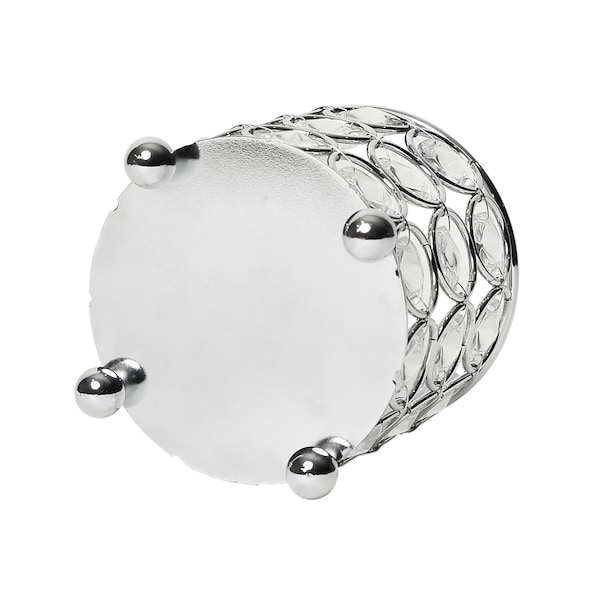 Elegant Designs Elipse Crystal and Chrome 3.25 Inch Candle Holder - HG1000-CHR