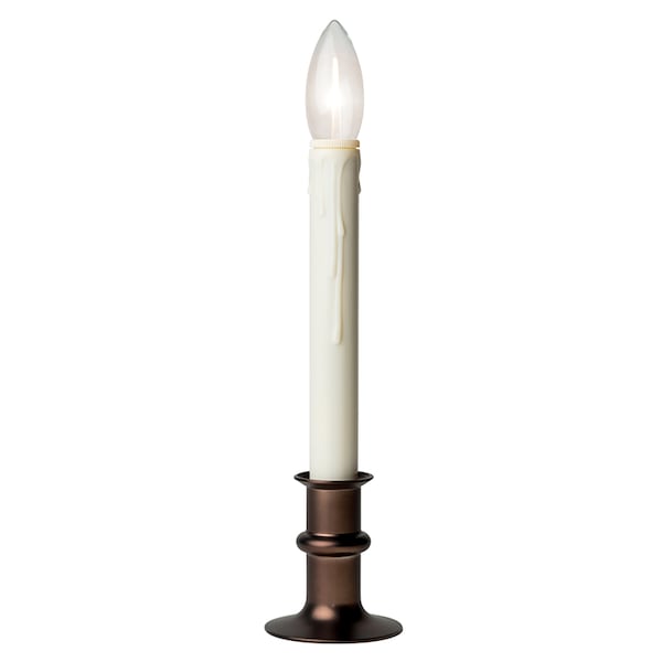 Celestial Lights Celestial Lights Antique Bronze no scent Scent LED Battery Operated Taper Window Candle - P-1524-AI