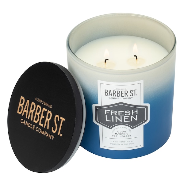 Zippo Barber Street Fresh Linen Odor Masking Candle - 70037