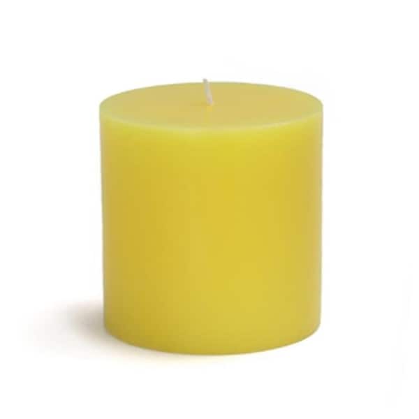 Zest Candle Zest Candle CPC-021-12 3 x 3 in. Yellow Citronella Pillar Candle -12pcs-Case- Bulk - CPC-021_12