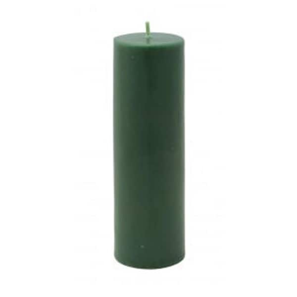 Zest Candle CPZ-119-24 2 x 6 in. Hunter Green Pillar Candle, 24PK - CPZ-119_24