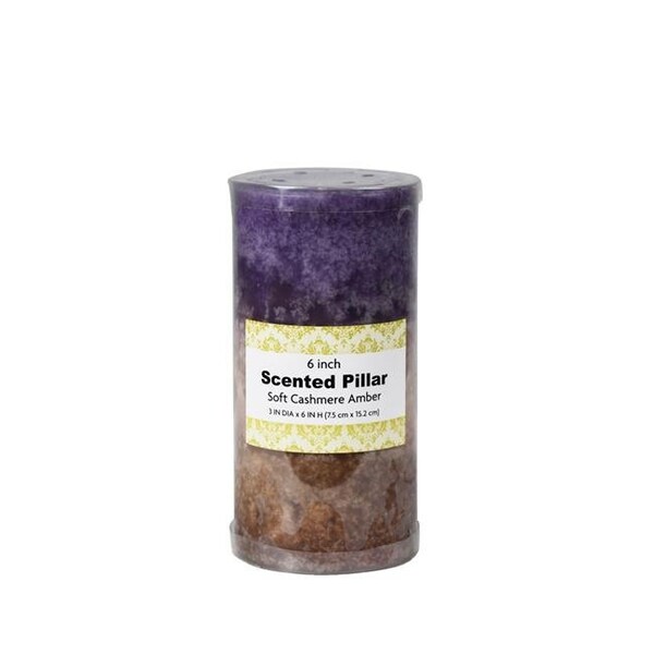 Jeco Jeco CPC-3613-12 3 x 6 in. Sand Scented Pillar Candle; Purple - 12 Piece - CPC-3613_12