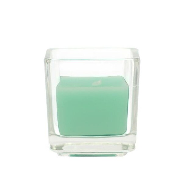 Jeco Jeco CVZ-037-8 Square Glass Votive Candles; Aqua - 96 Piece - CVZ-037_8