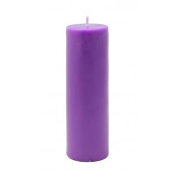Zest Candle Zest Candle CPZ-120-24 2 x 6 in. Purple Pillar Candle -24pcs-Case - Bulk - CPZ-120_24