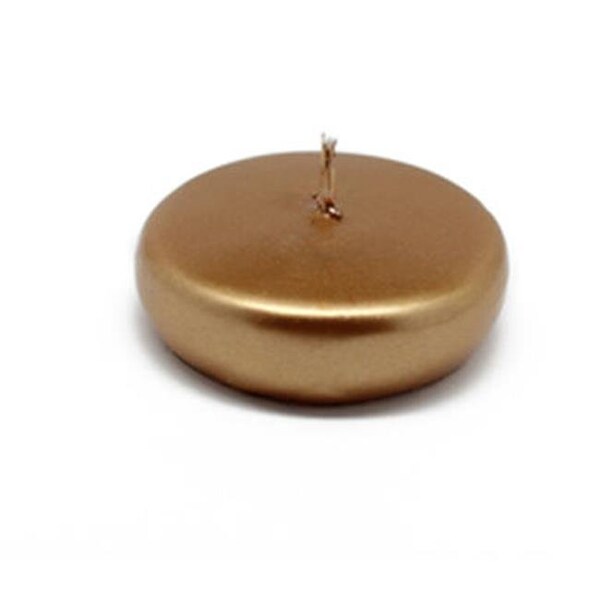 Zest Candle Zest Candle CFZ-099 2 1-4 in. Metallic Bronze Gold Floating Candles -24pc-Box - CFZ-099